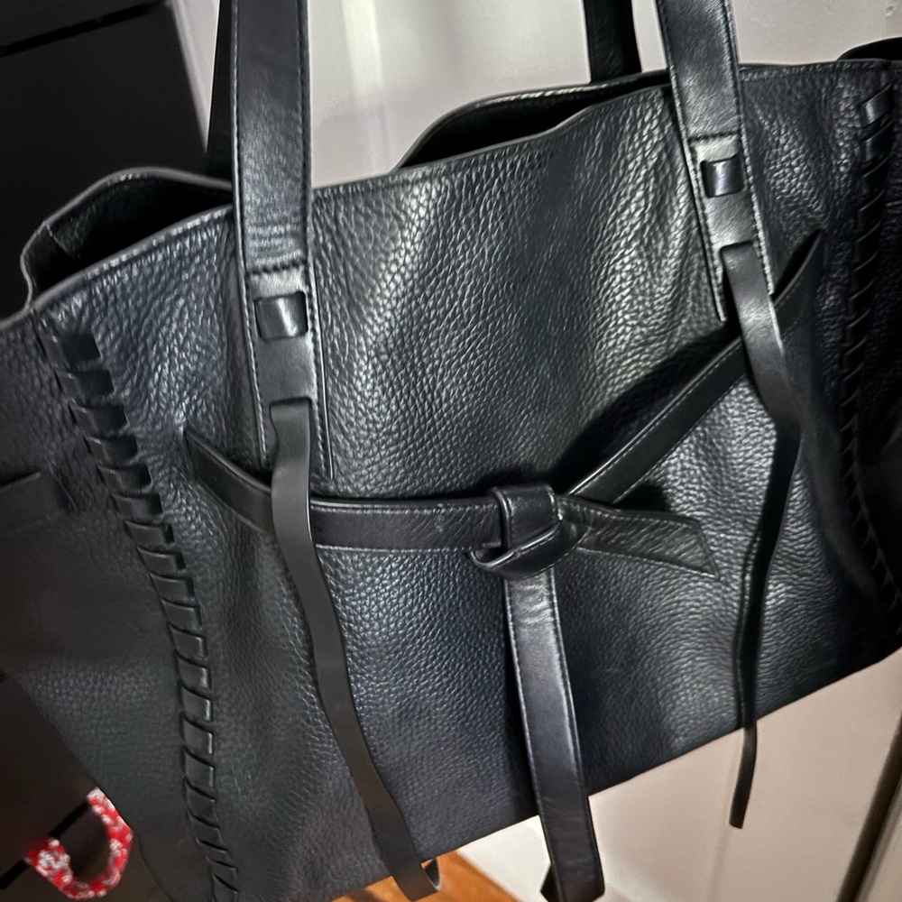 Allsaints Vintage black leather tote